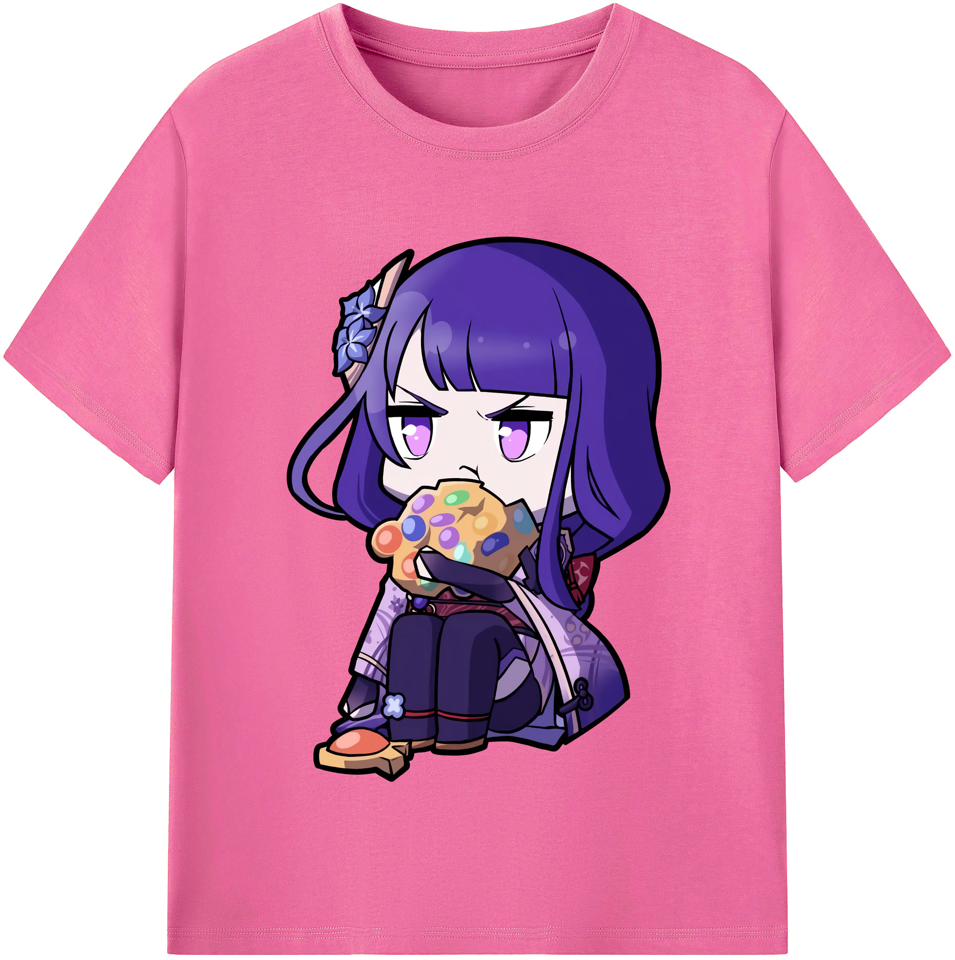 げんし神 雷電将軍 らいでんしょうぐん genshin Raiden Shogun レディースカジュアルプリントTシャツ（綿100％）